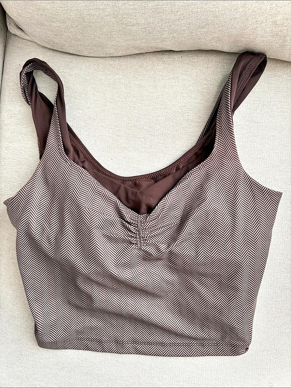 Abercrombie & Fitch Geometric Tank Top in Brown Size Large